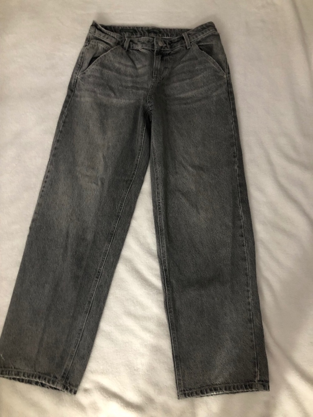 Low rise black baggy jeans
